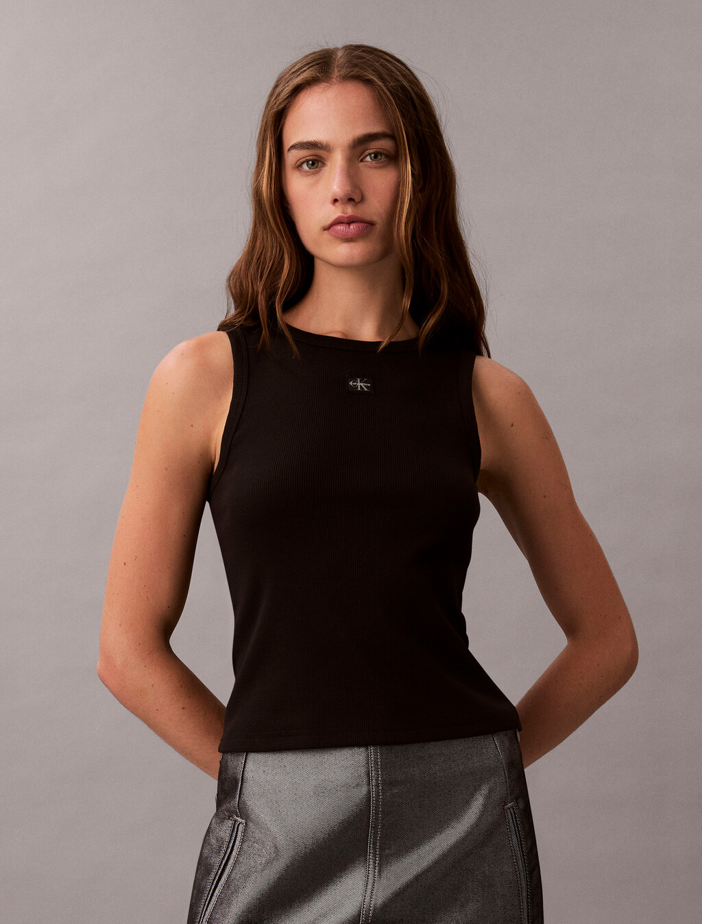 Camiseta de punto elástico de algodón