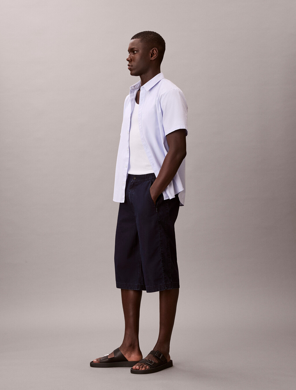 Pantalones cortos largos de denim de nailon Challenger