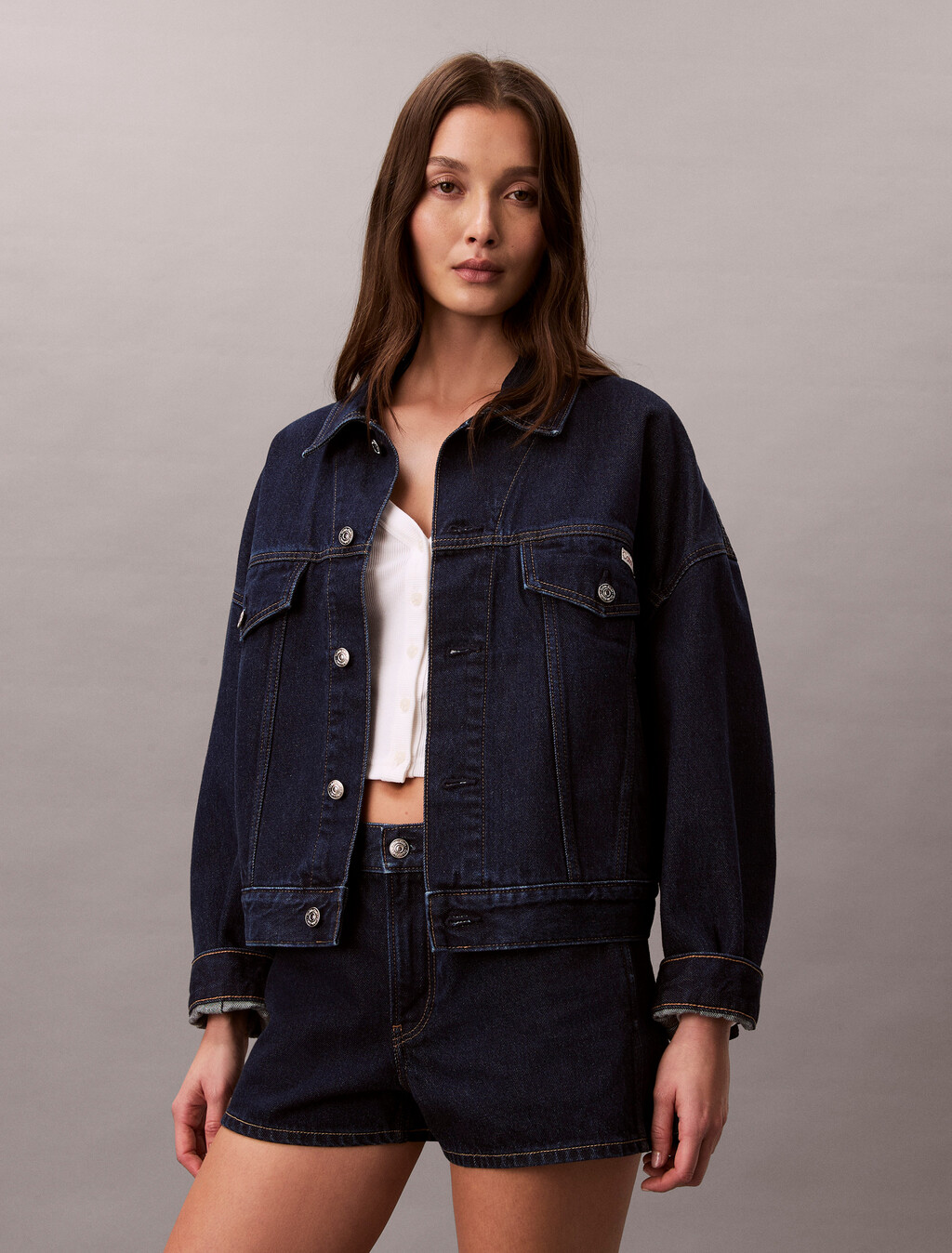 Chaqueta de mezclilla holgada