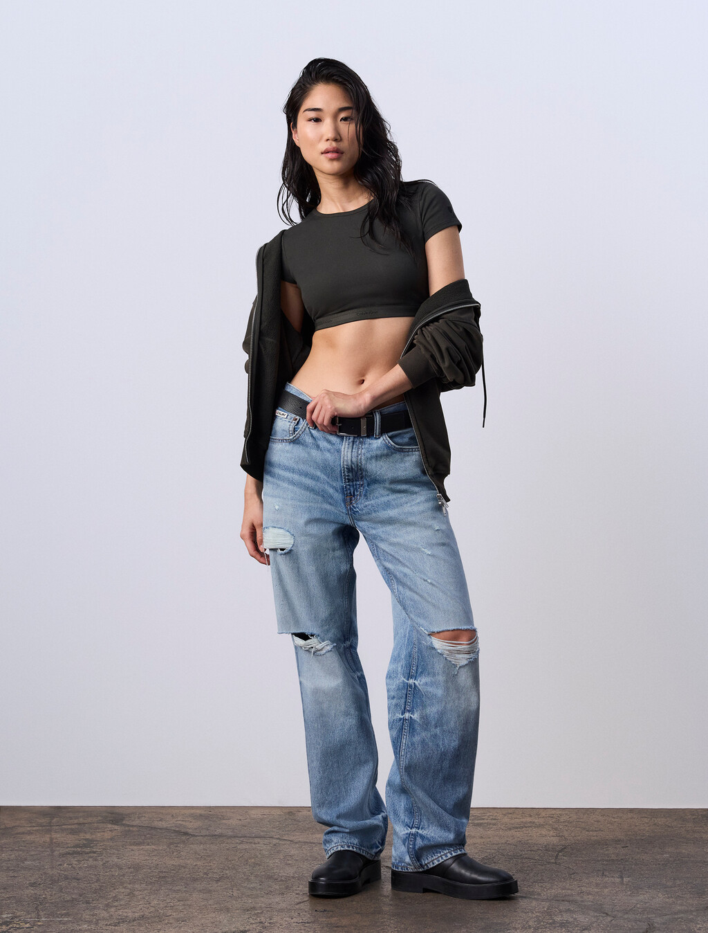 Jung Kook para Calvin Klein Heritage Cotton Lightly Lined T-Shirt Bralette