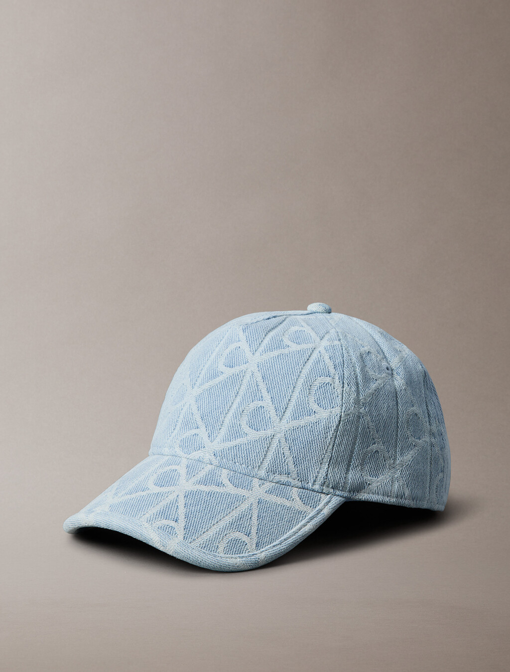 Gorra de béisbol de denim con estampado de logotipo de emblema