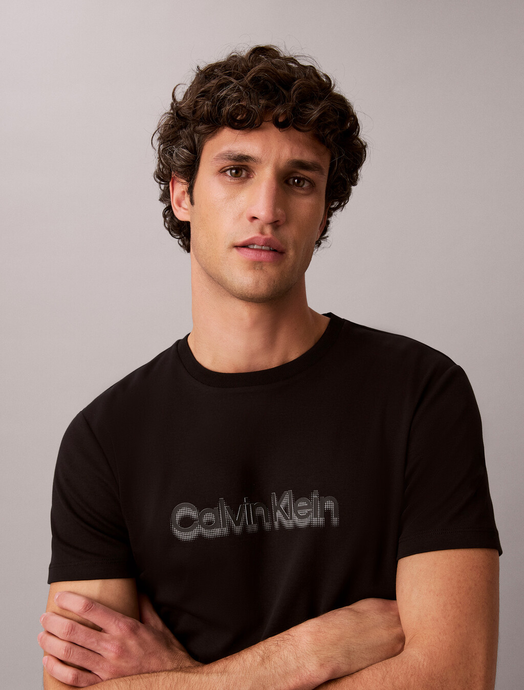 Camiseta ajustada de doble punto gráfica