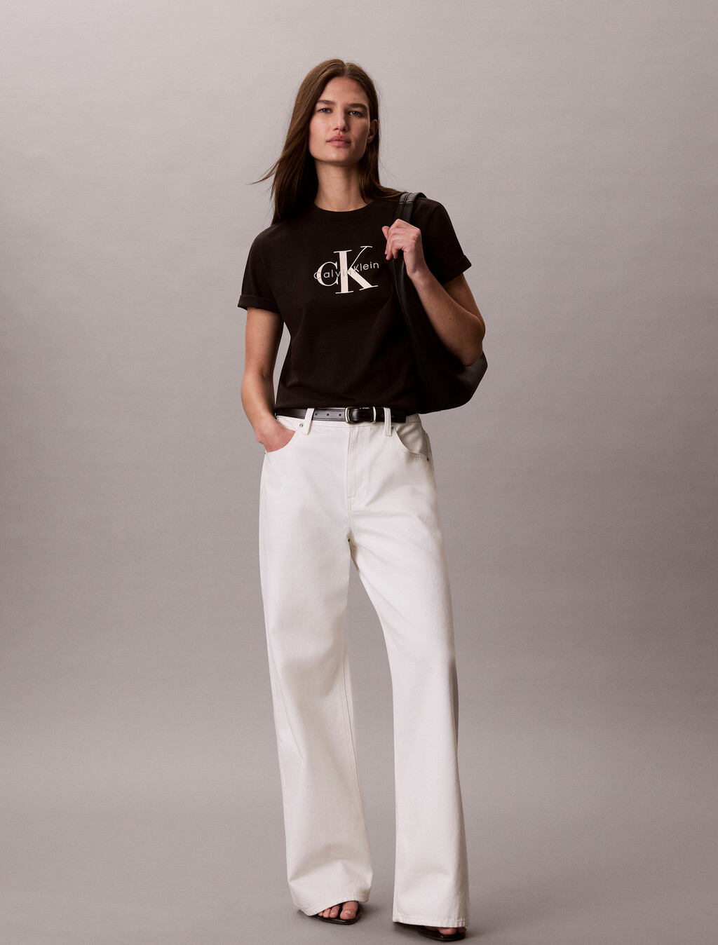 Camiseta de algodón lavado con monograma