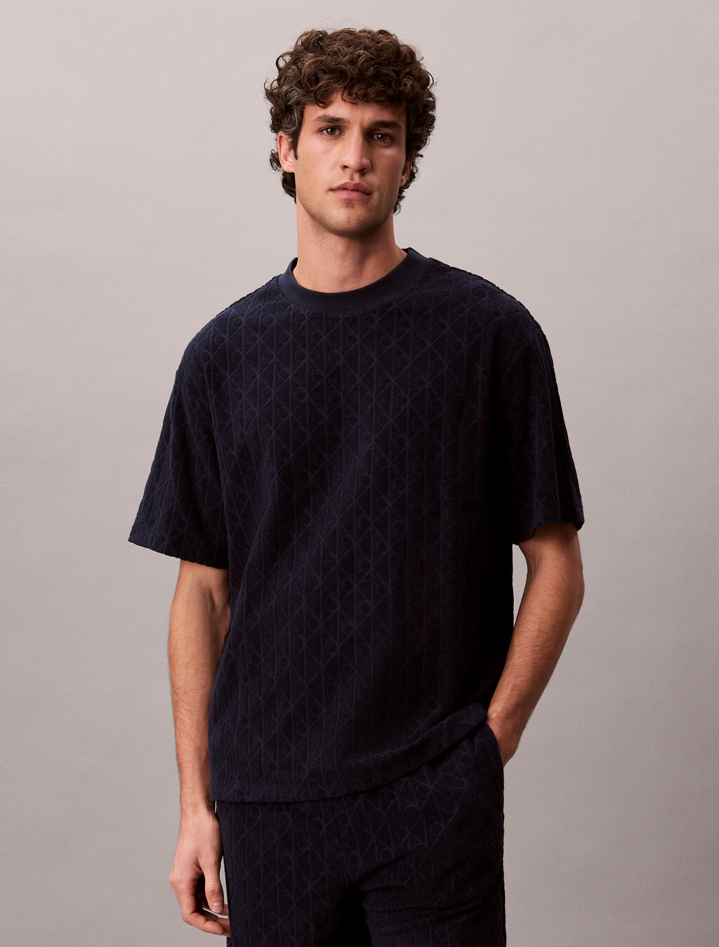 Camiseta de algodón con estampado de logotipo emblemático