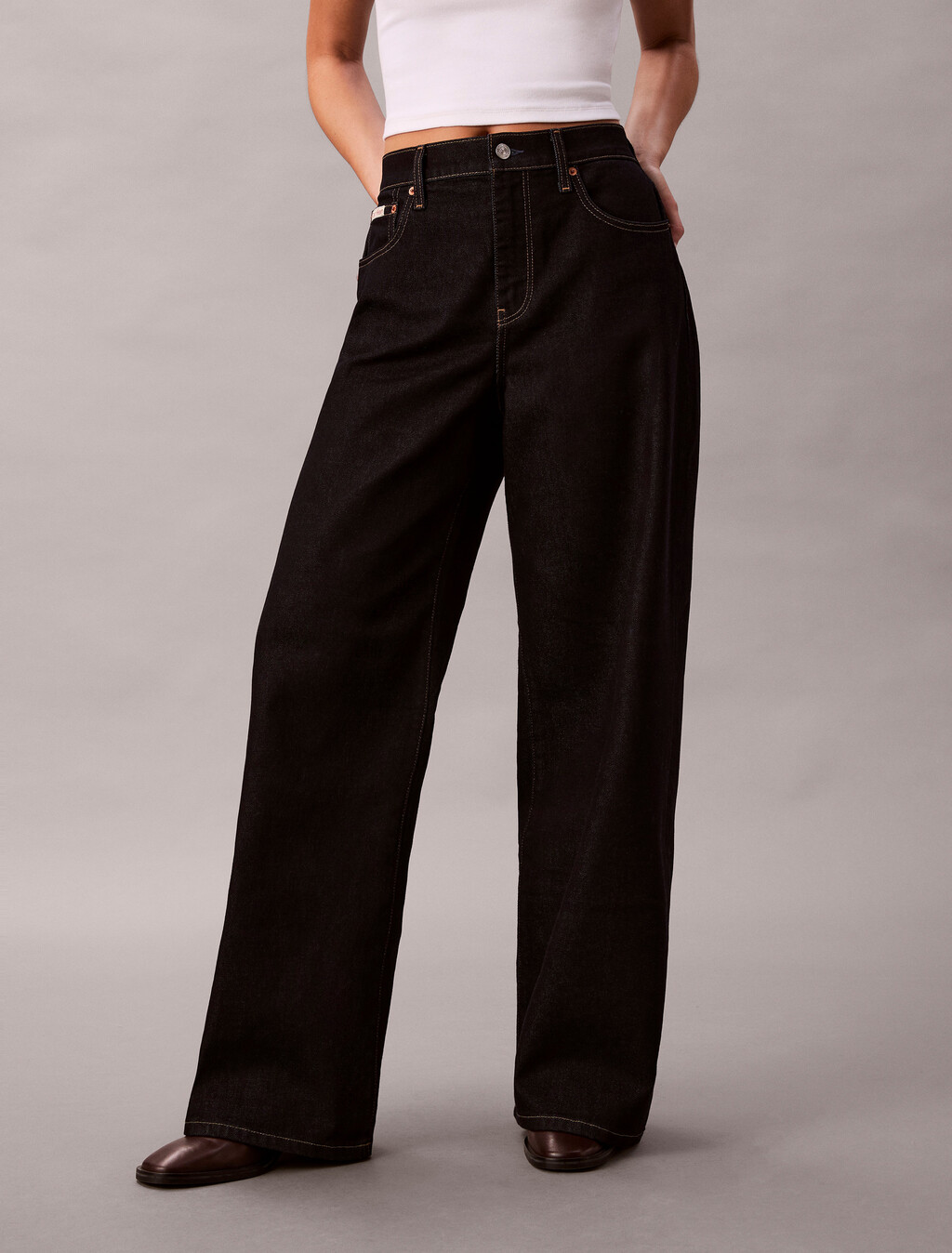 Pantalones Vaqueros Clásicos de Pierna Ancha 37.5