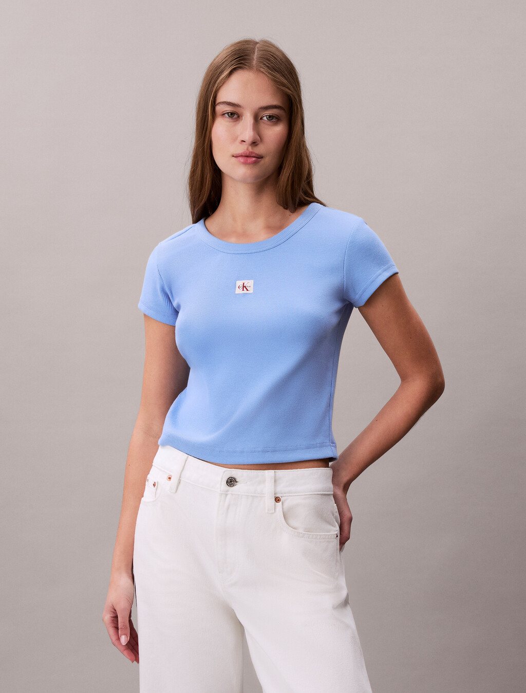 Camiseta de bebé de algodón con elastano