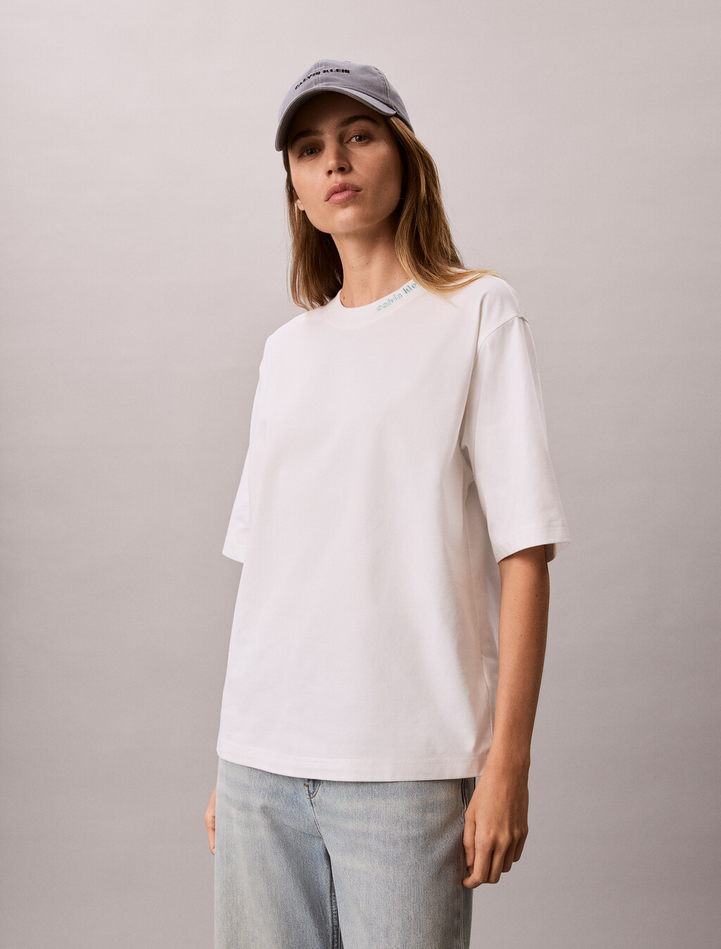 Camiseta holgada de jersey de algodón con efecto refrescante