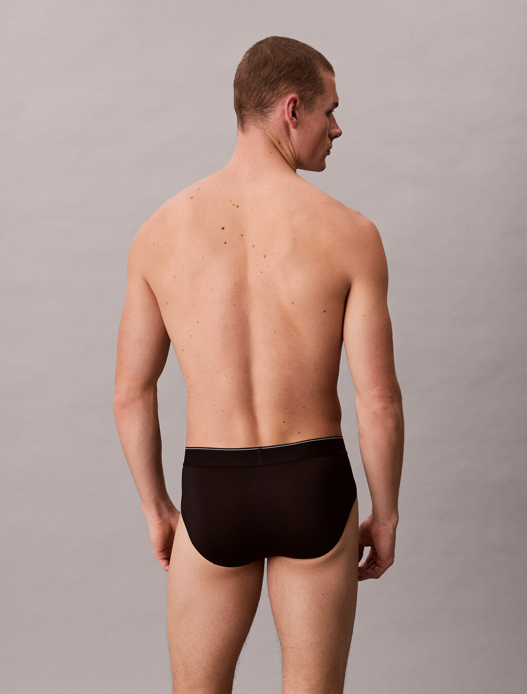 Briefs de cintura baja de microfibra con estampado de monograma