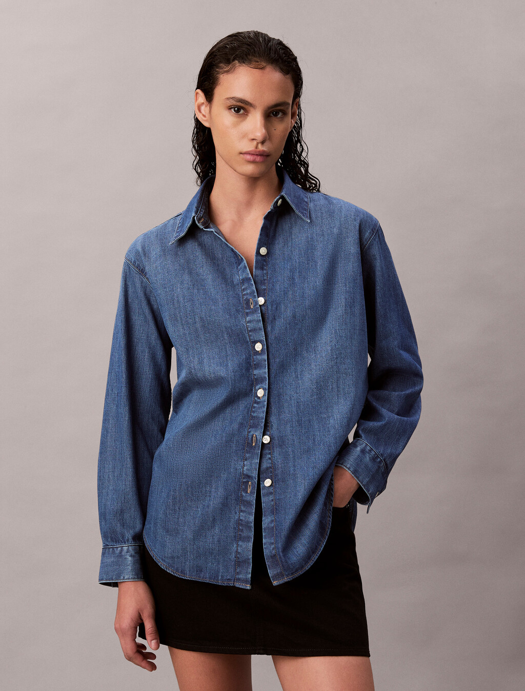 Camisa de mezclilla oversize