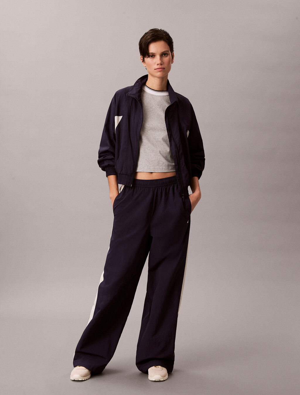 Pantalones de chándal de nailon holgados
