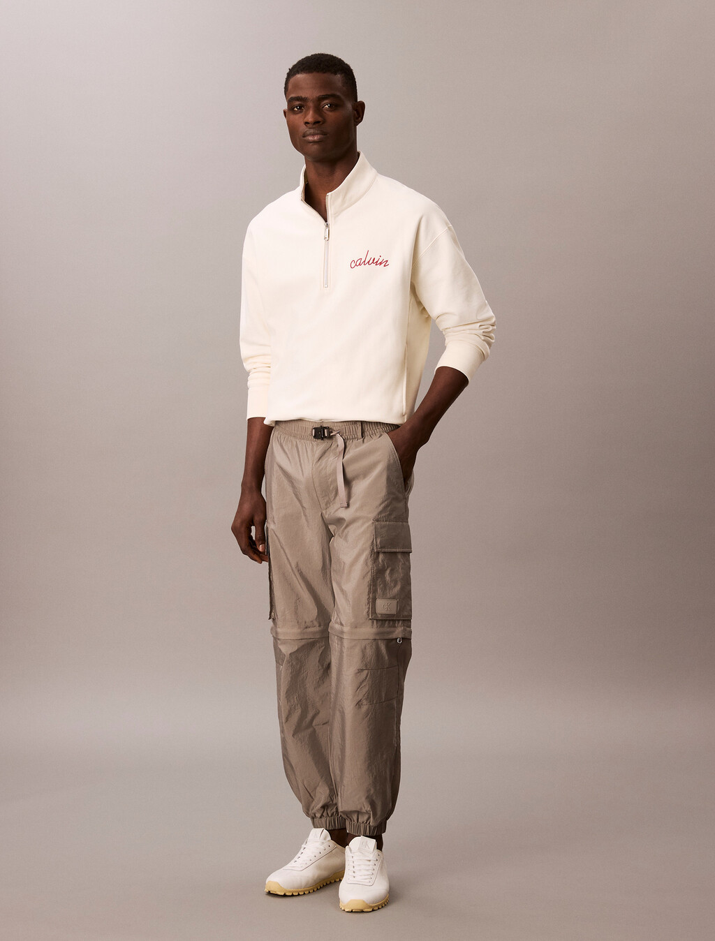 Pantalones de obra con cremallera de nailon