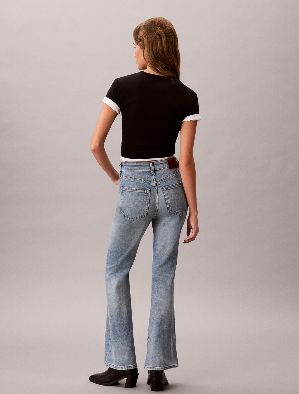 Pantalones vaqueros 37.5 con cintura alta y corte abombado