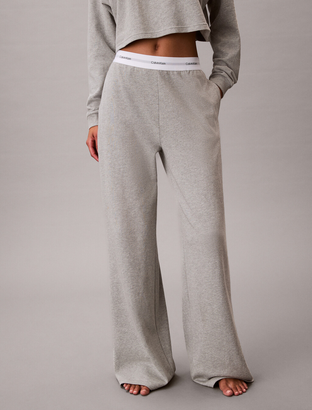 Pantalones de pijama de jersey de algodón con logo