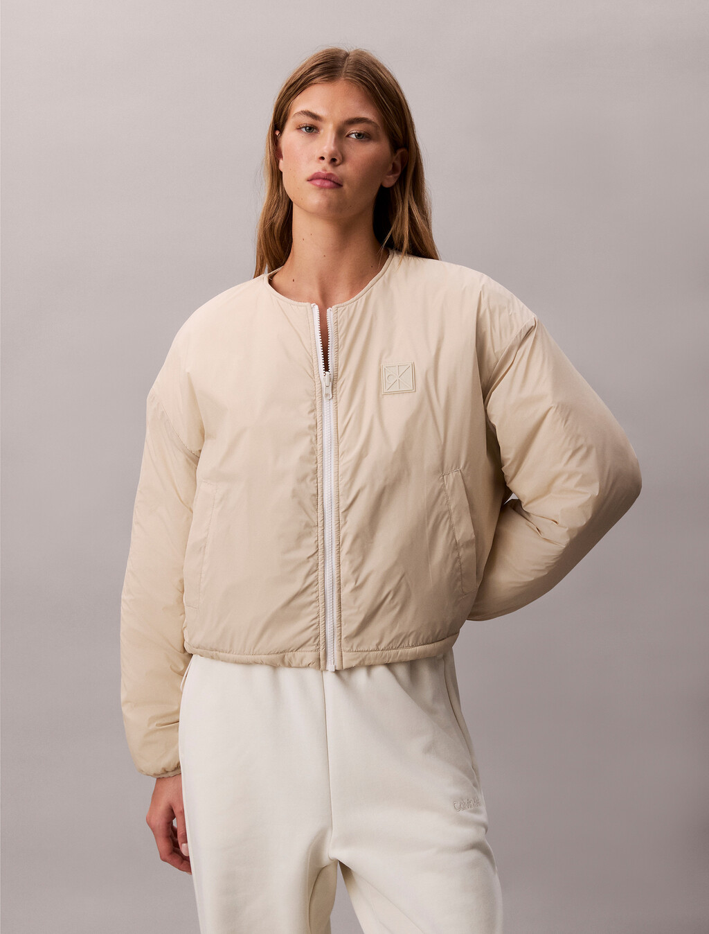 Chaqueta acolchada reversible con logo