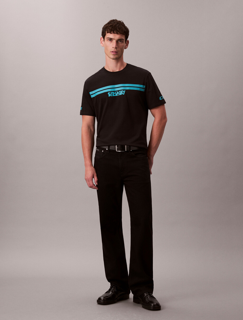 Camiseta con estampado de rayas de corredor