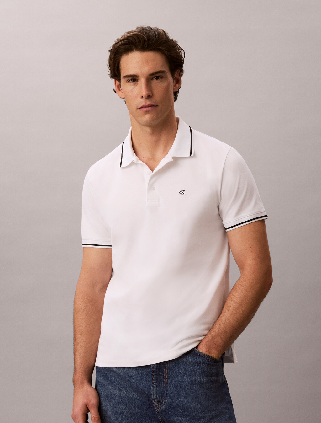 Polo con cuello acolchado fresco