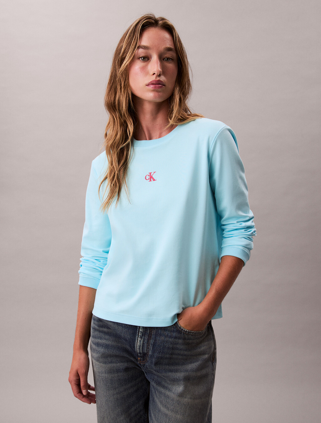 Camiseta clásica con estampado de logo ombre
