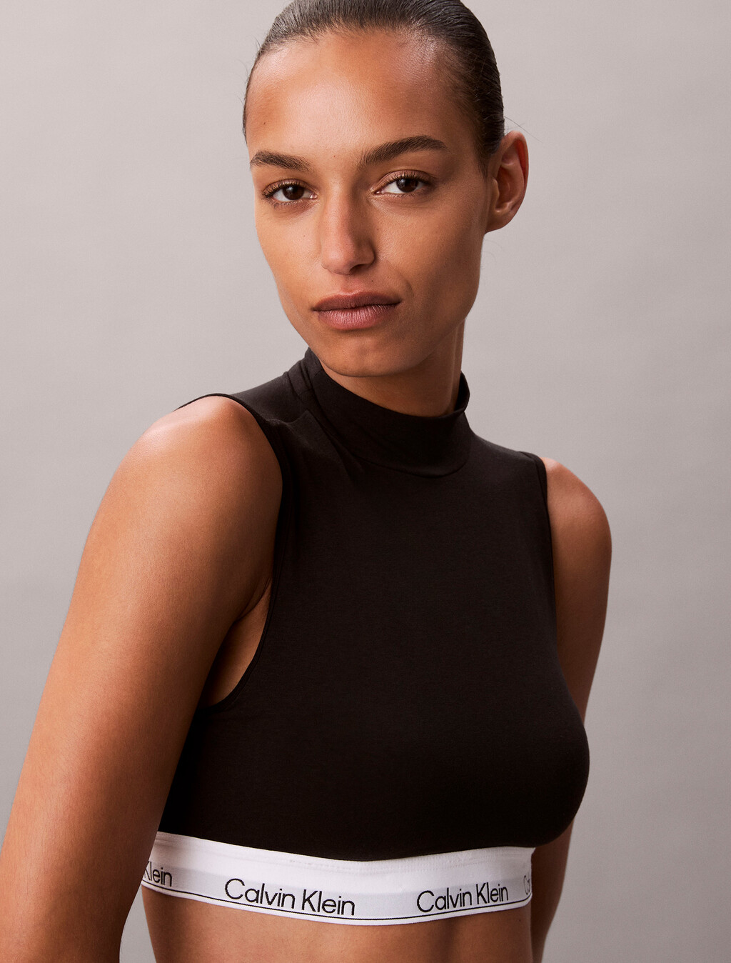 Bralette con cuello vuelto ligeramente forrado - Icon Cotton Modal