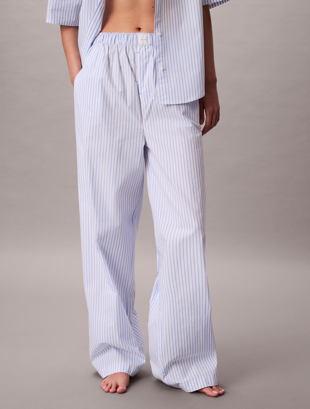 Pantalones de pijama de popelín de algodón