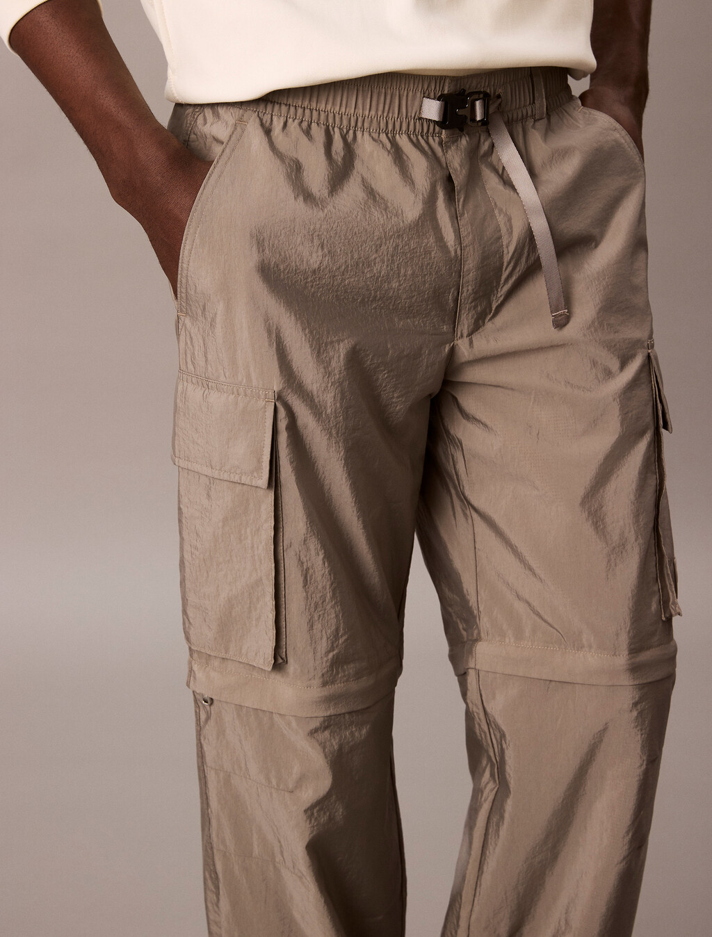 Pantalones de obra con cremallera de nailon