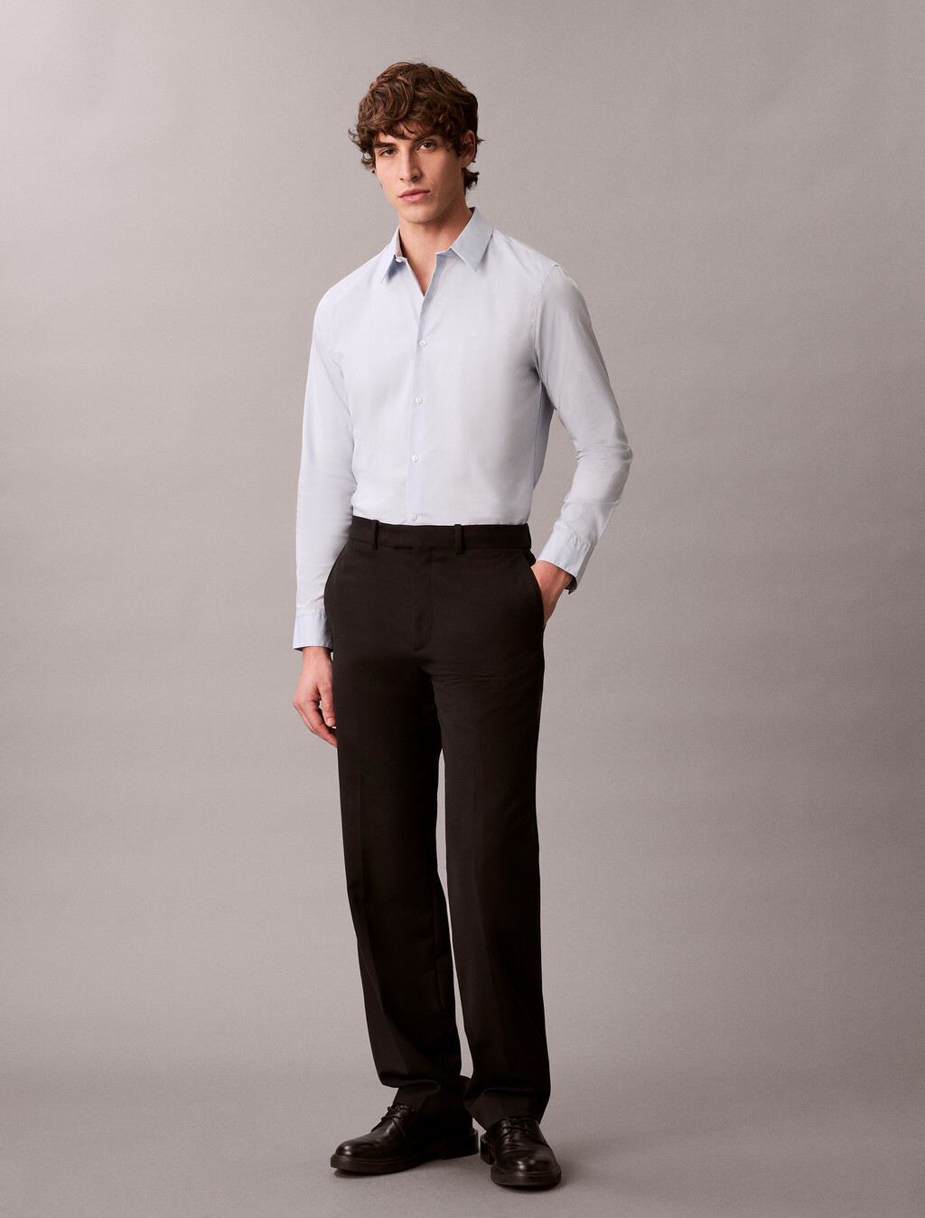 Camisa de popelín elástico ajustada