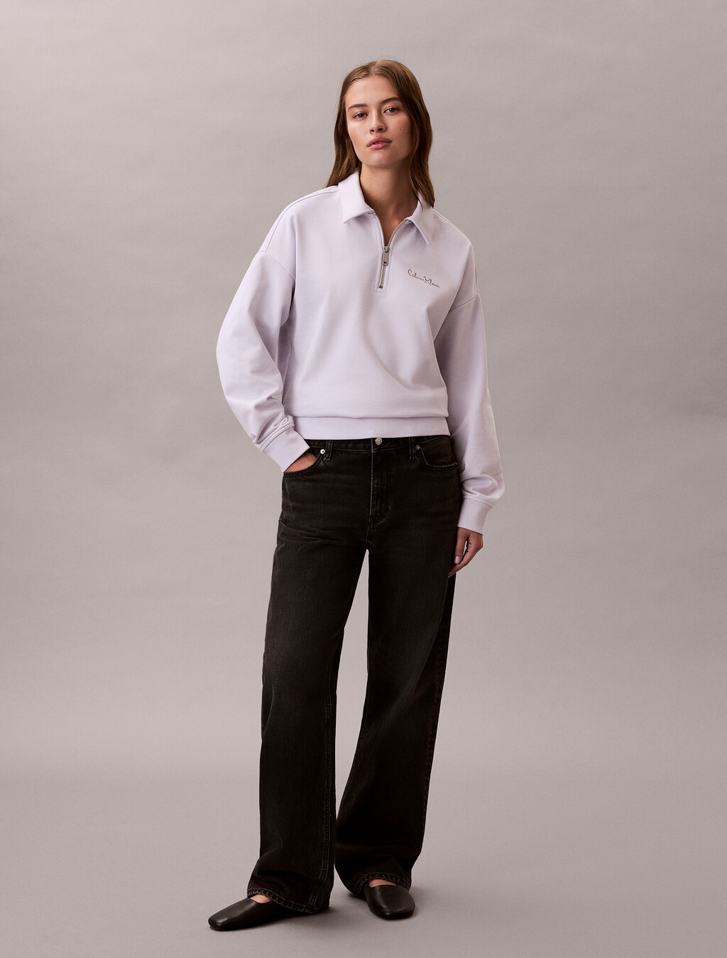 Sudadera con cremallera francesa de corte relajado