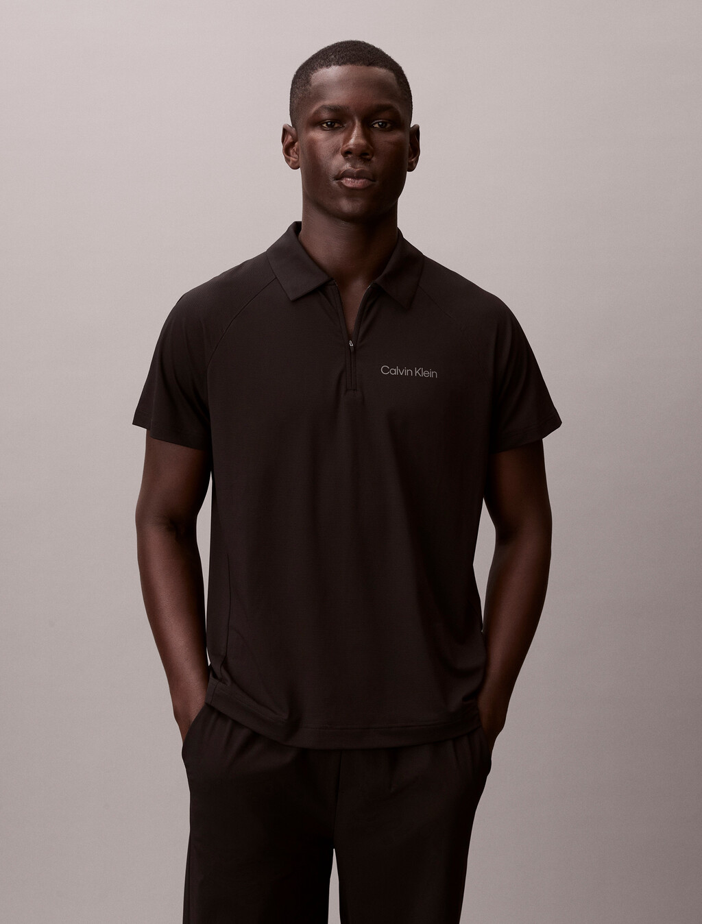 Camiseta Polo Deportiva Piqué con Cremallera