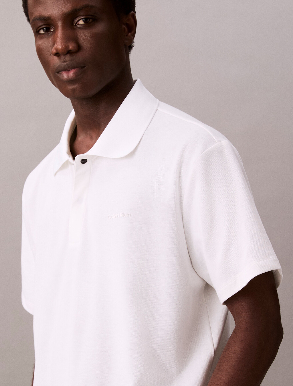 Camiseta polo de piqué de mezcla de algodón