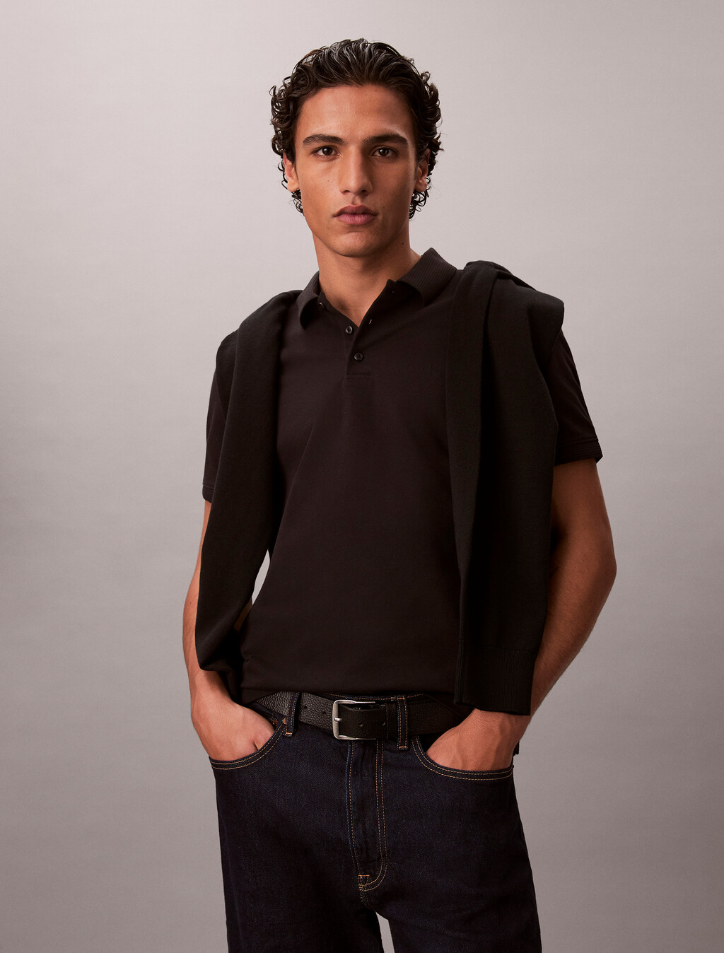 Polo de cuello otomano con tejido transpirable