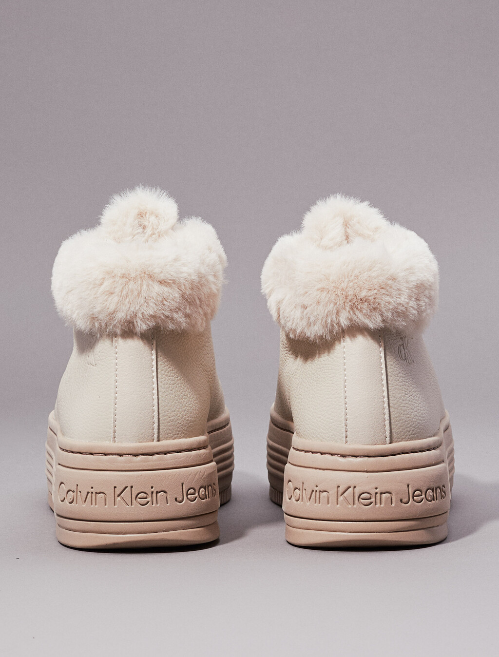 Zapatillas de plataforma cálidas de cuero de invierno