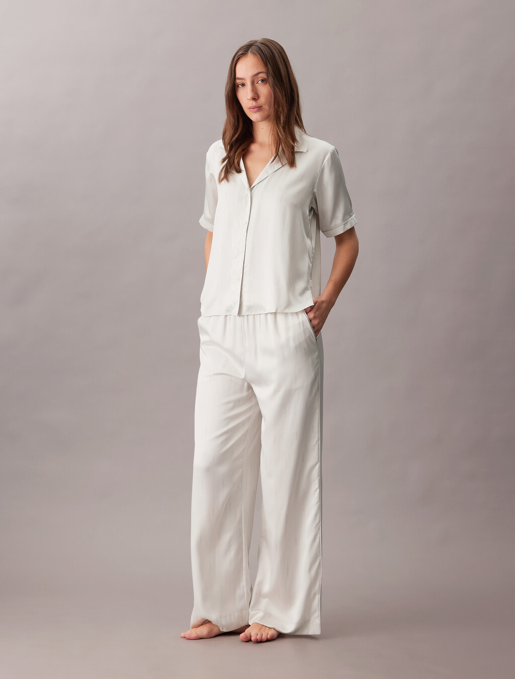 Pantalones de pijama con brillo satín