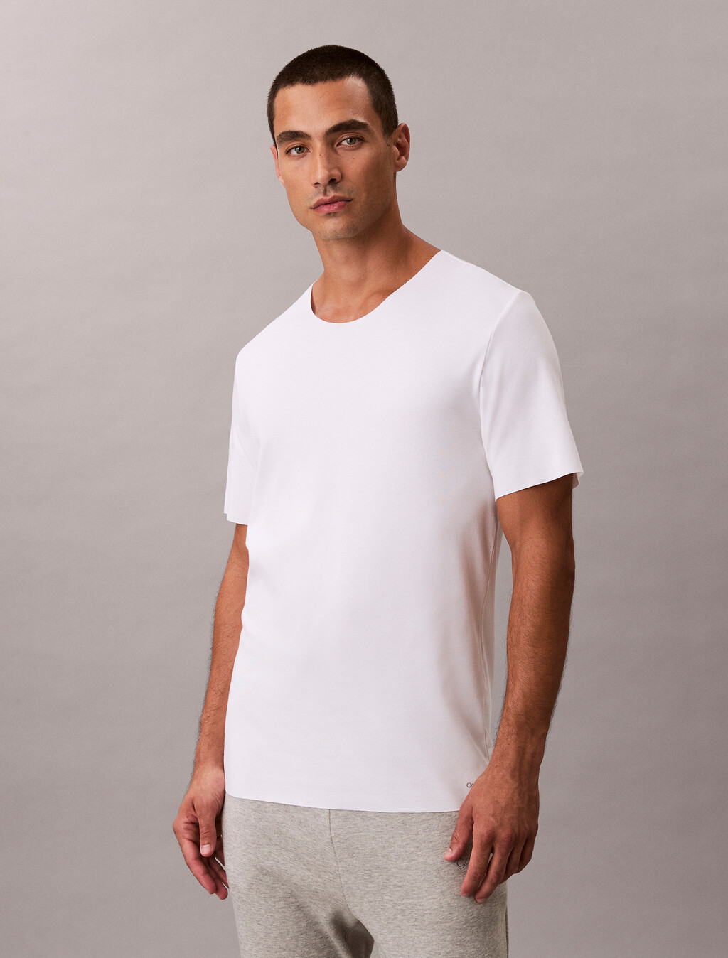 Camiseta de algodón elástico CK Black