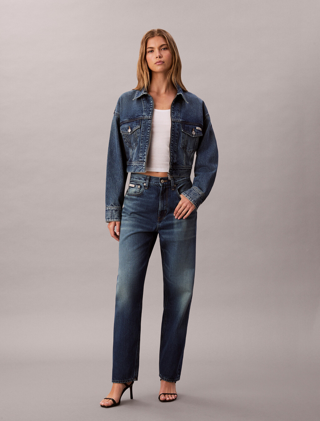 Pantalones Vaqueros Taper de Cintura Alta