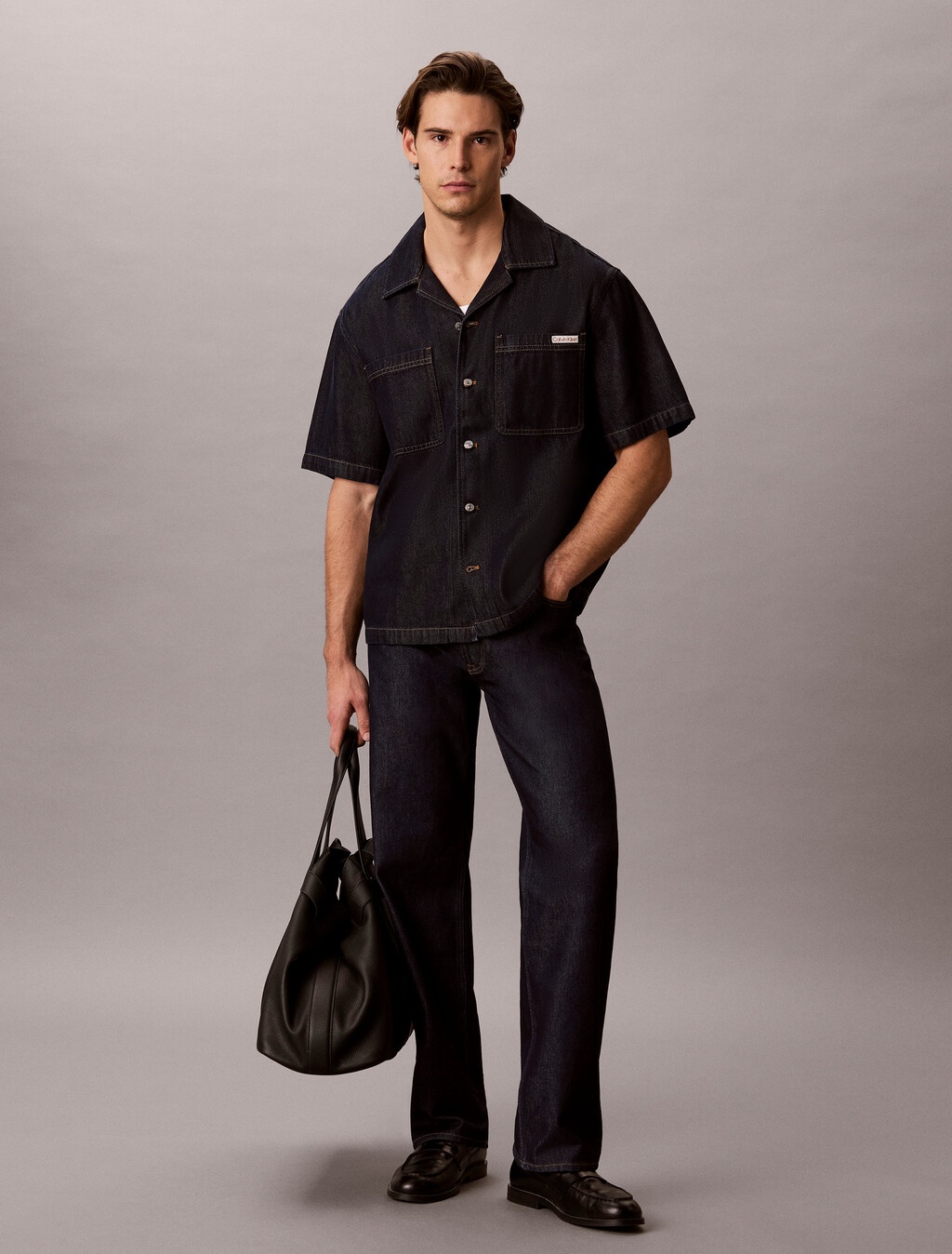 Camisa de Denim de Manga Corta Eco Cool