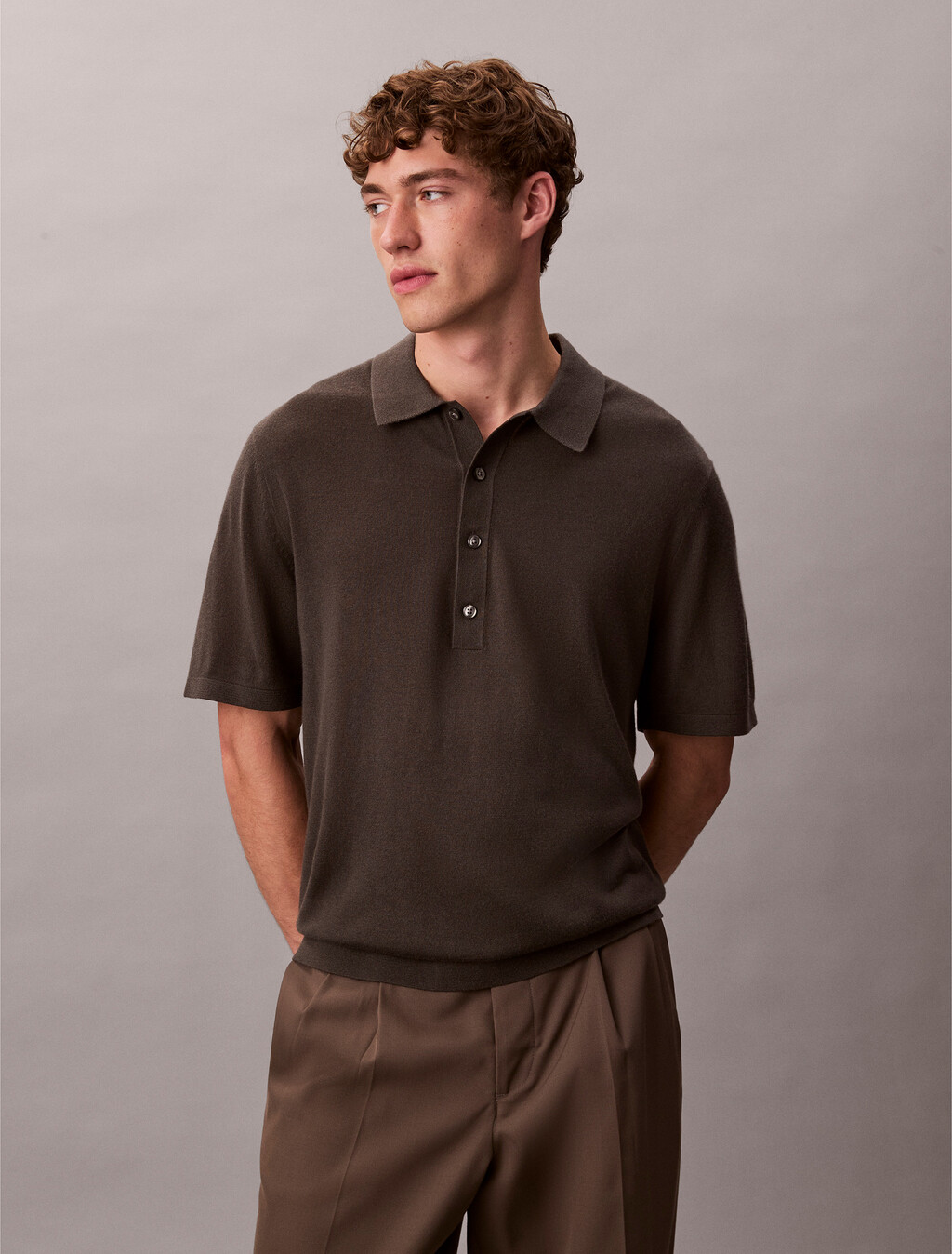 Polo de lana de seda