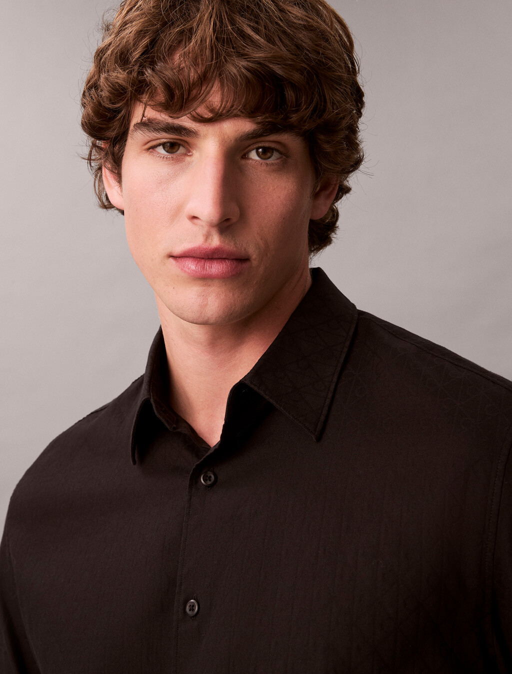 Camisa Easy Shirt con emblema Jacquard
