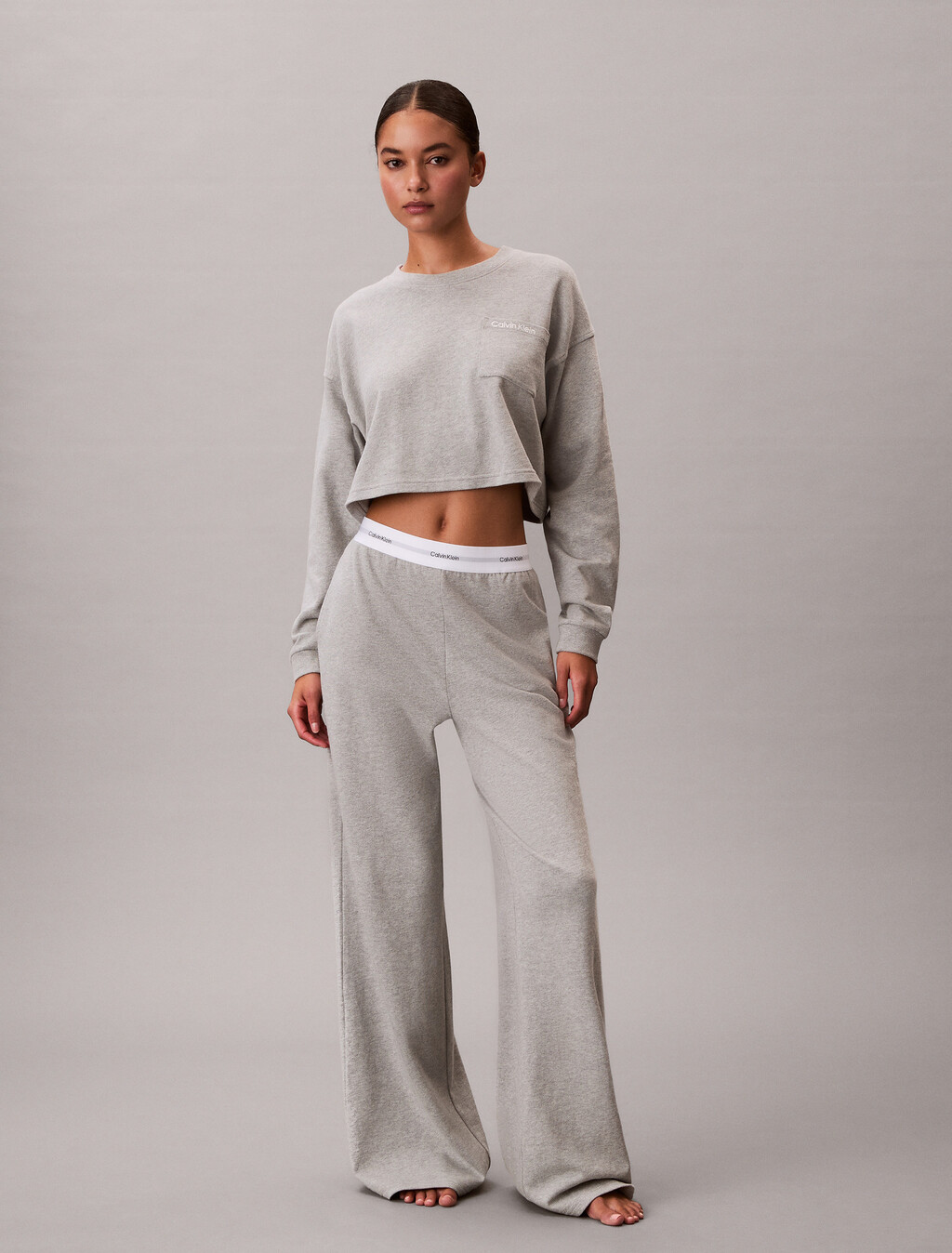 Pantalones de pijama de jersey de algodón con logo