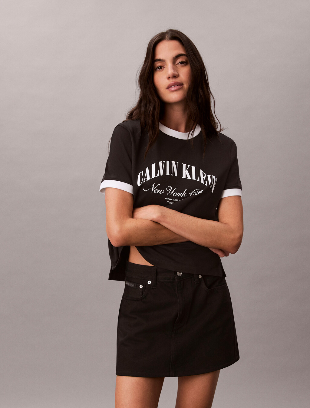 Camiseta de cuello redondo con logo Heritage