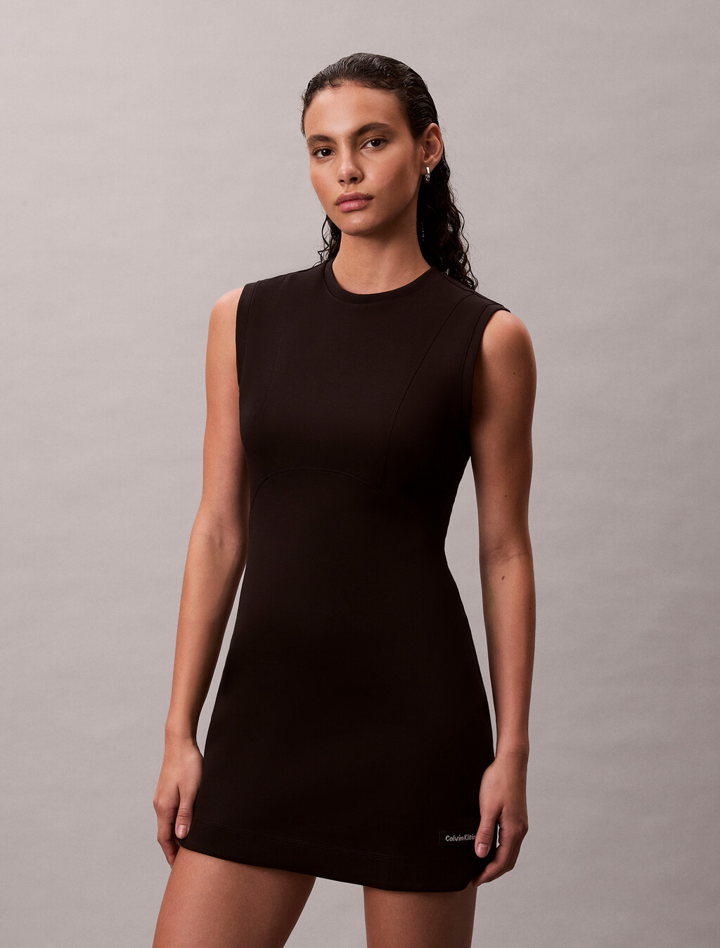 Vestido Jersey Ajustado y Volante