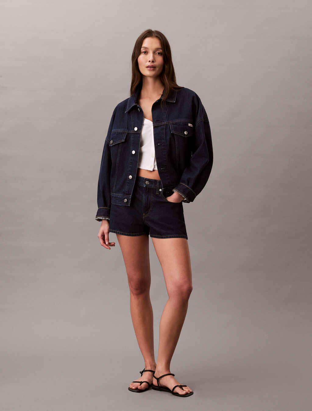 Chaqueta de mezclilla holgada