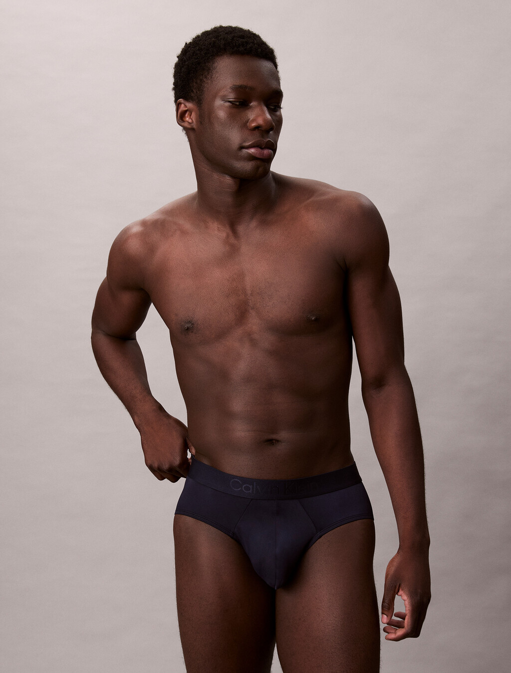 Briefs de cintura baja de microfibra CK Black