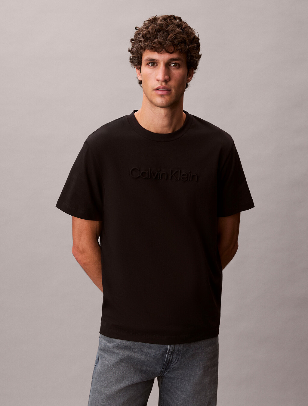Camiseta con logo estampado holgada