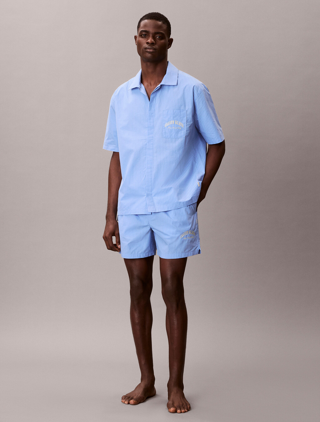 Pijama corto con logo Cotton Crest