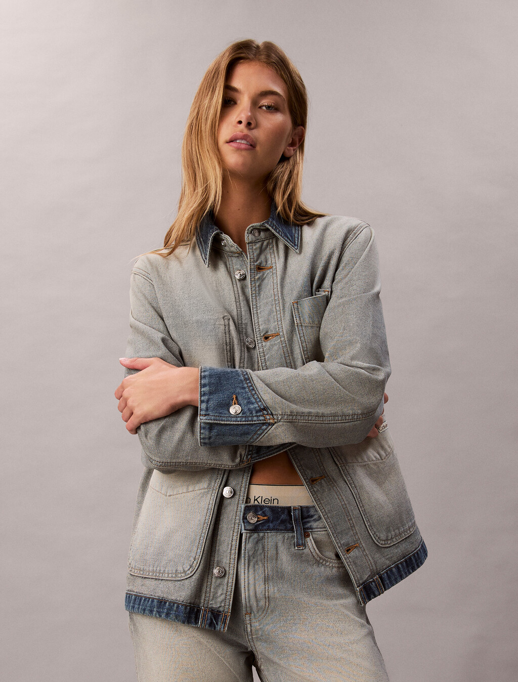 Chaqueta de mezclilla con corte relajado Inside Out