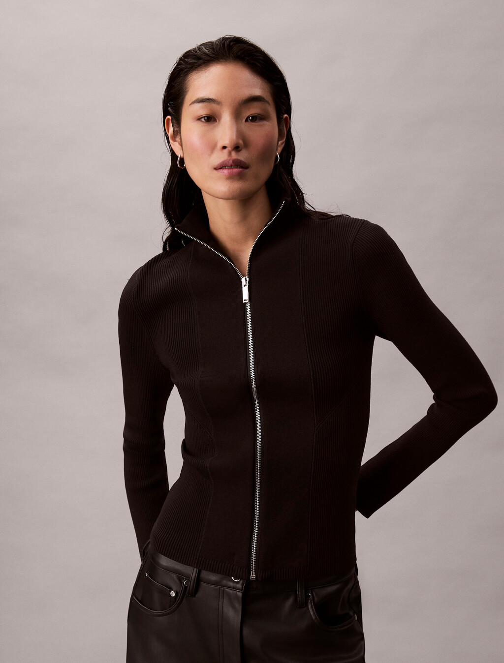 Chaqueta con cremallera de nailon Tech Capsule