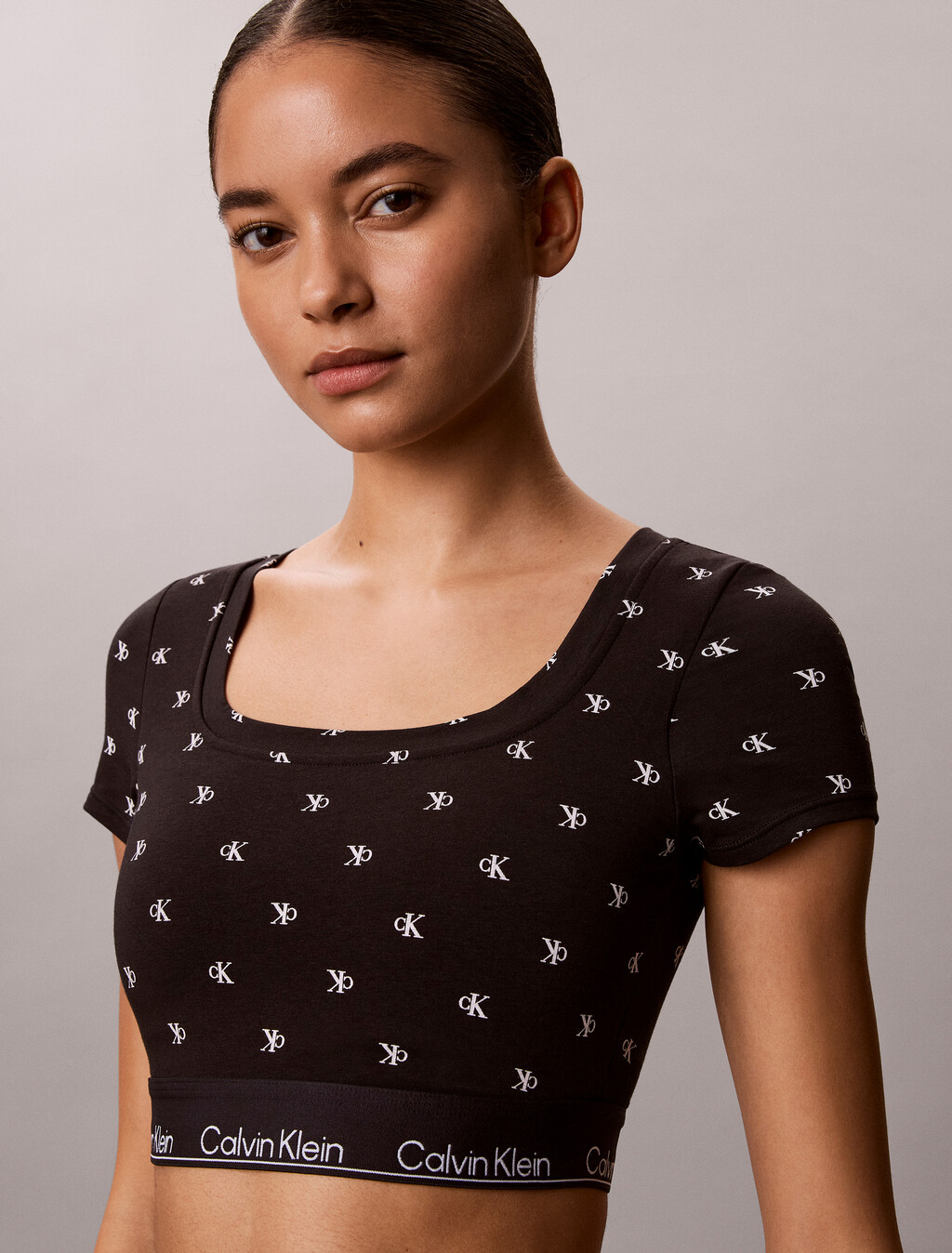 Bralette de Camiseta de Algodón y Modal Icon