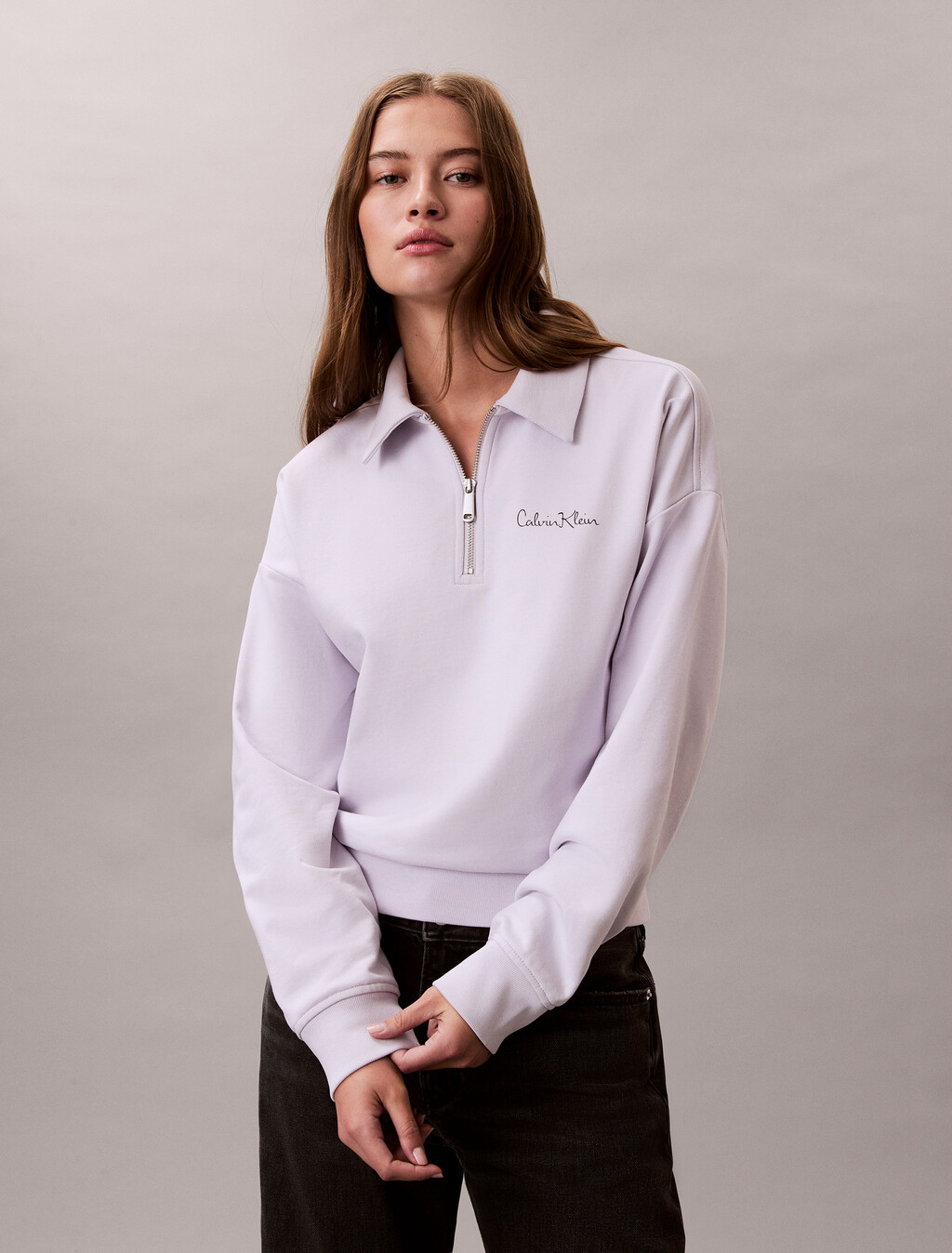 Sudadera con cremallera francesa de corte relajado