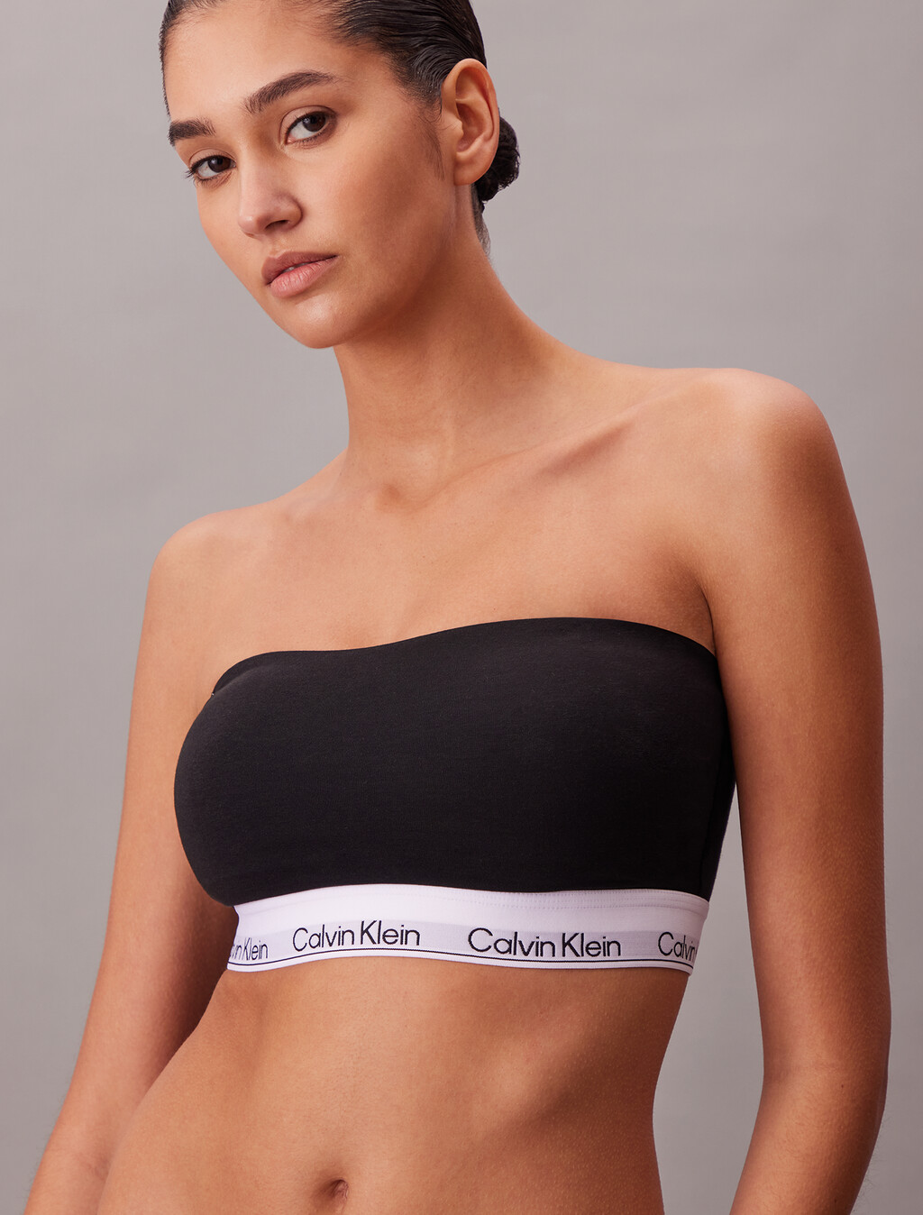 Sujetador bandeau de algodón y modal con forro ligero Icon