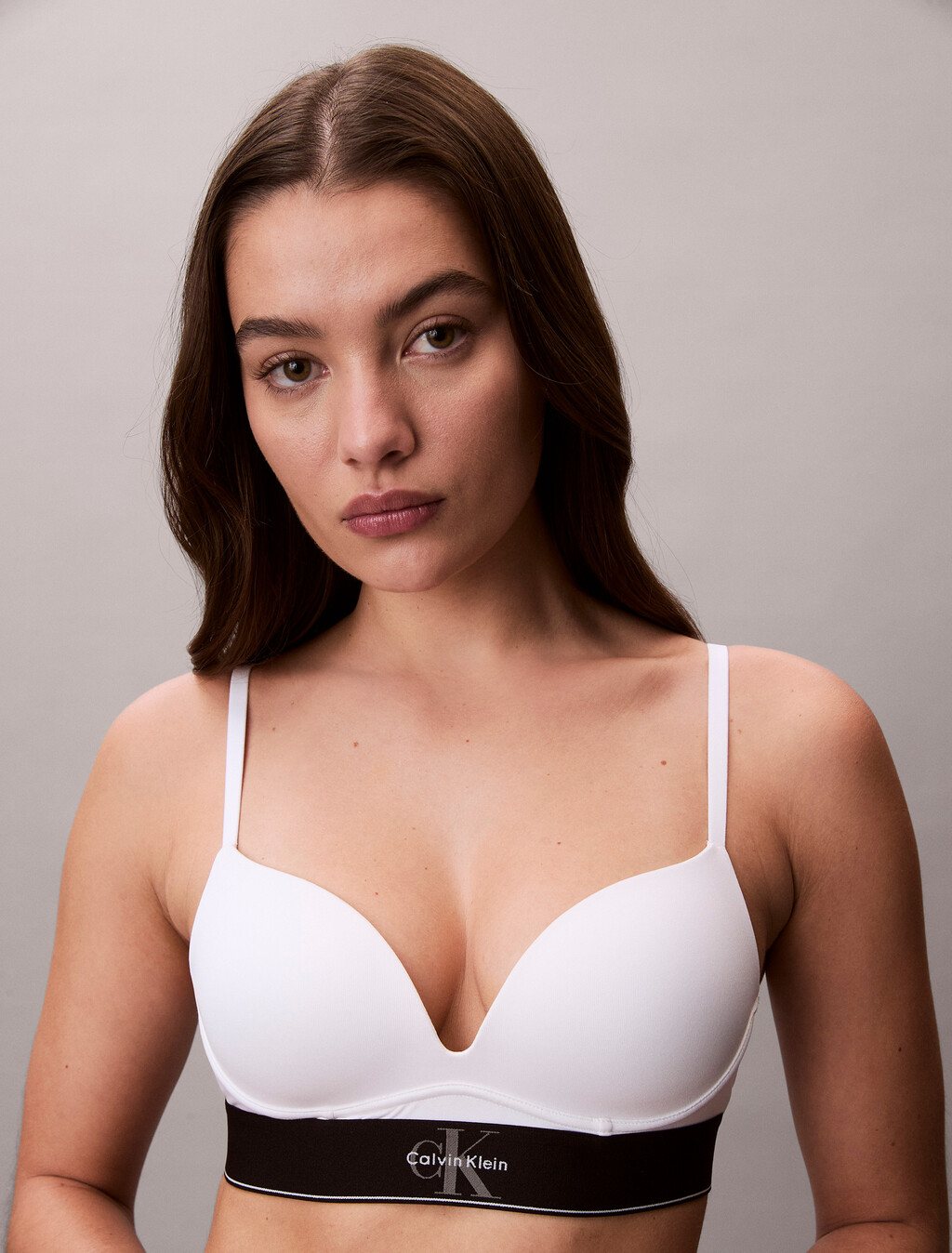 Sujetador Push Up de Escote Profundo CK Graphic