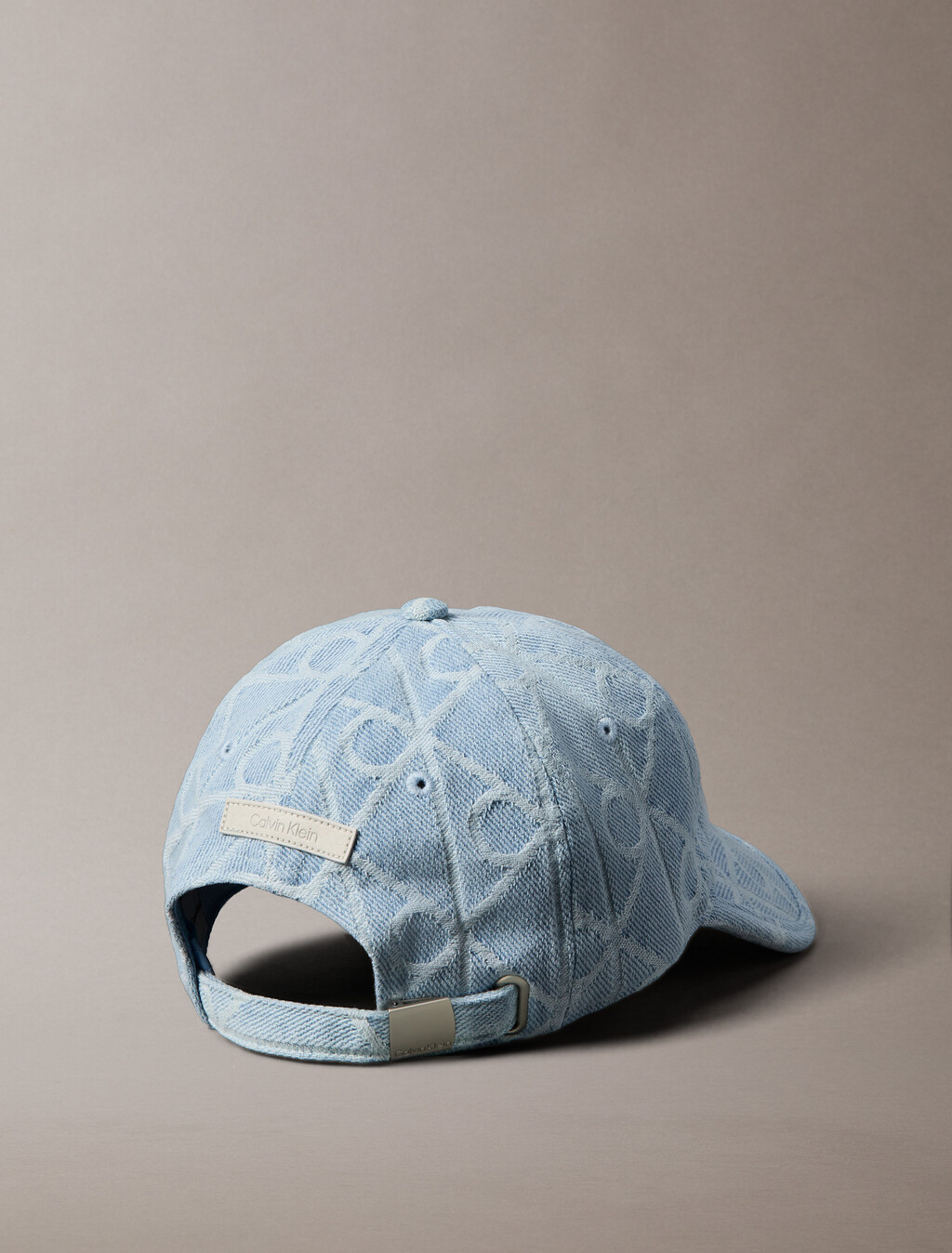 Gorra de béisbol de denim con estampado de logotipo